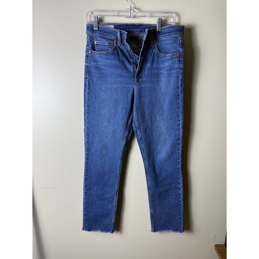 Gap High Rise Cigarette Jeans Women's 28/6R Denim Blue Medium Wash Casual